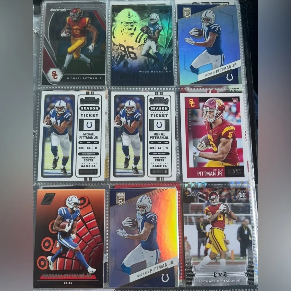 🏈 Michael Pittman, Jr. National Football League NFL Sports Trading Cards, Lot 9